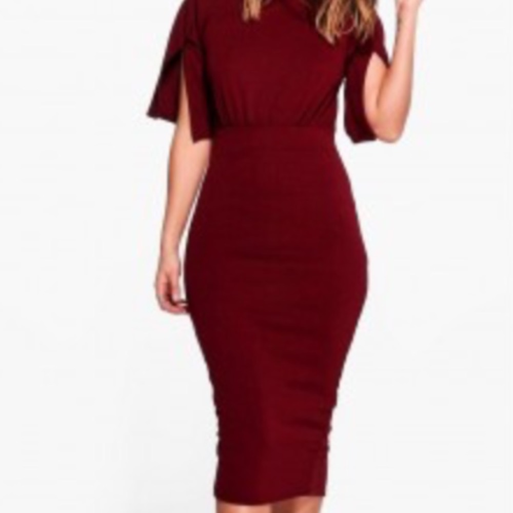 Cesca split midi dress